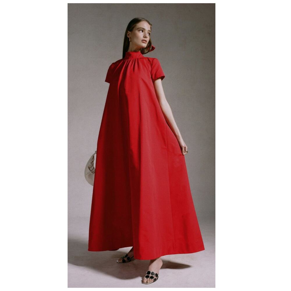 STAUD Ilana Back Bow Maxi Dress Size XS